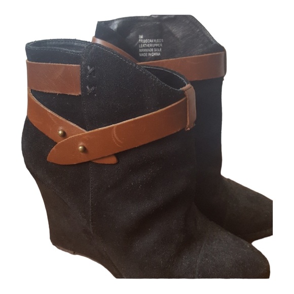 MIA Limited Edition Womens Ankle Wedge Booties Boots Black Size 8 Shoe Short MLE - Picture 4 of 7